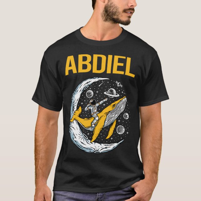 Camiseta Espaço Feliz - Nome Abdiel (Frente)