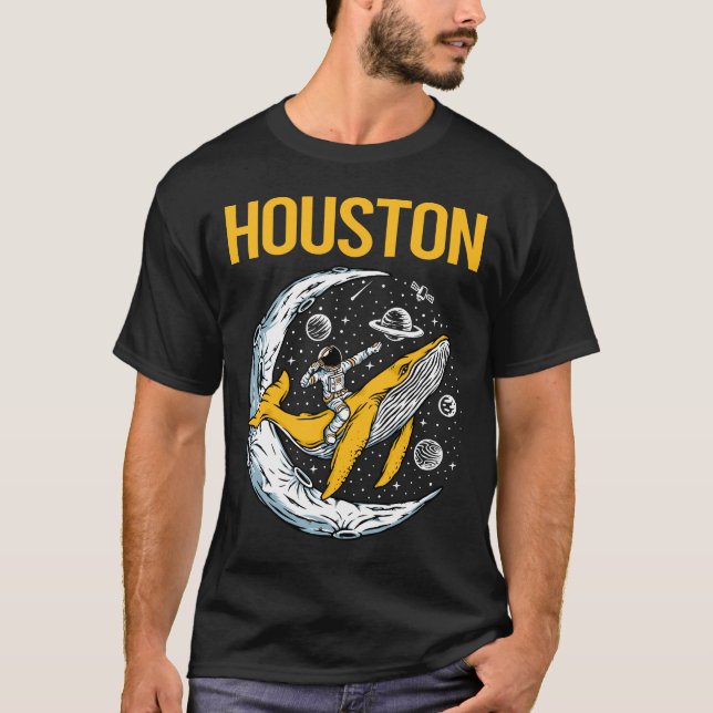 Camiseta Espaço Feliz - Nome de Houston (Frente)