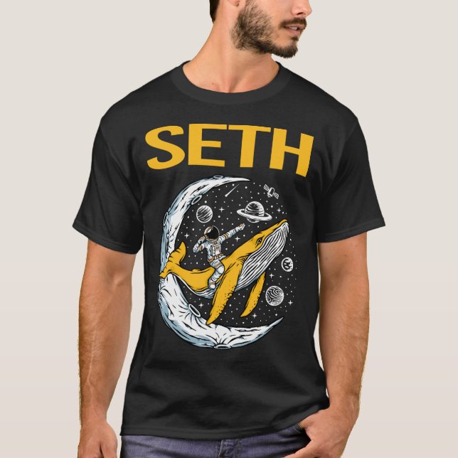 Camiseta Espaço Feliz - Nome do Seth (Frente)