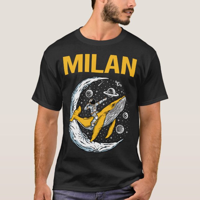 Camiseta Espaço Feliz - Nome Milão (Frente)
