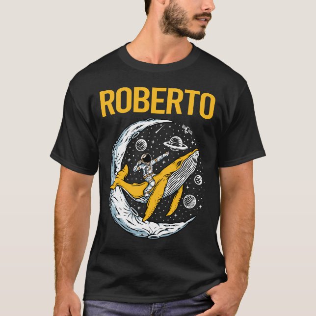 Camiseta Espaço Feliz - Nome Roberto (Frente)