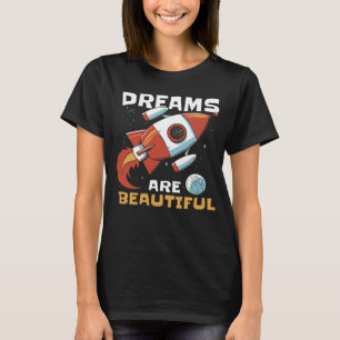 Camiseta Espaço Foguete Sonha Uma Maneira Estelar de Inspir