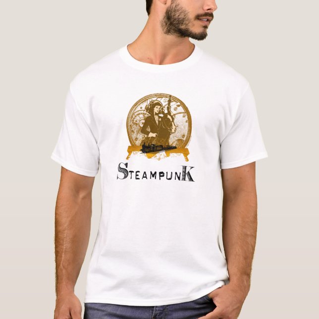 Camiseta Espaço galão do steampunk do Victorian (Frente)
