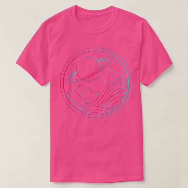 Camiseta Espaço Geométrico Paisagem (Frente do Design)