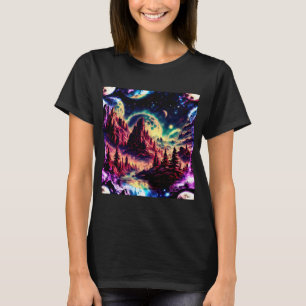Camiseta Espaço & o Abstrat & a lua #9