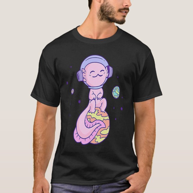Camiseta Espaço Rosa Axolote (Frente)