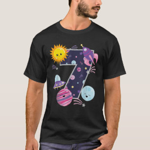 Camiseta Espaço Sideral Festa de Spa para Menina de 7 Anos