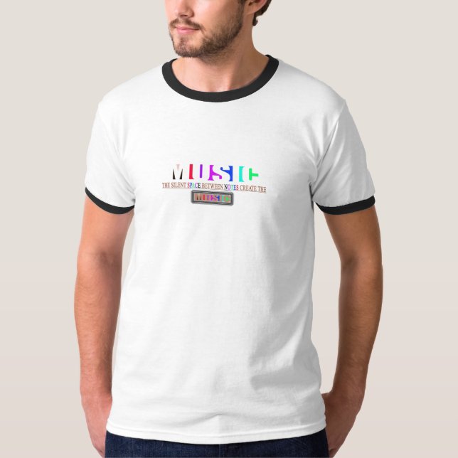 Camiseta Espaço silencioso entre notas (Frente)
