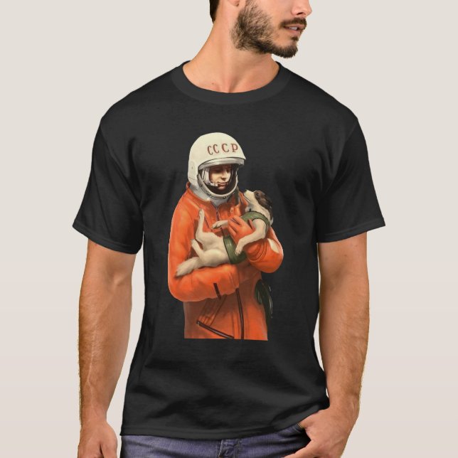 Camiseta Espaço Soviético Gagarin URSS CCCP (Frente)