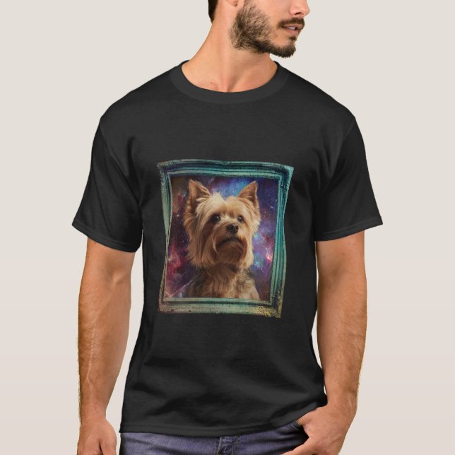Camiseta Espaço Yorkshire Terrier (Frente)