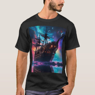 Camiseta Espaçonave Pirata em Outro Planeta