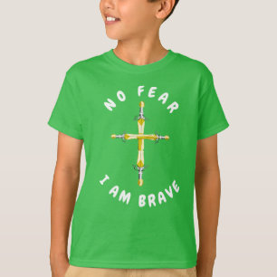 Camiseta Espada de Guerreiro Fantasia Dourada para Crianças