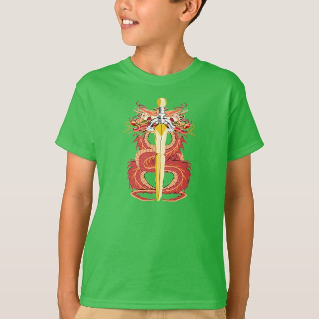 Camiseta Espada Dragão Verde (Frente)