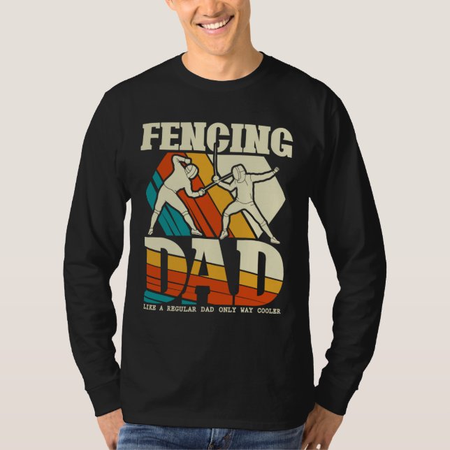 Camiseta Espada Engraçada do Pai Saber Epee Fencer do Pai (Frente)