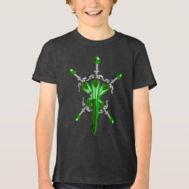 Camiseta Espada Fantasia de Energia Verde Explosiva