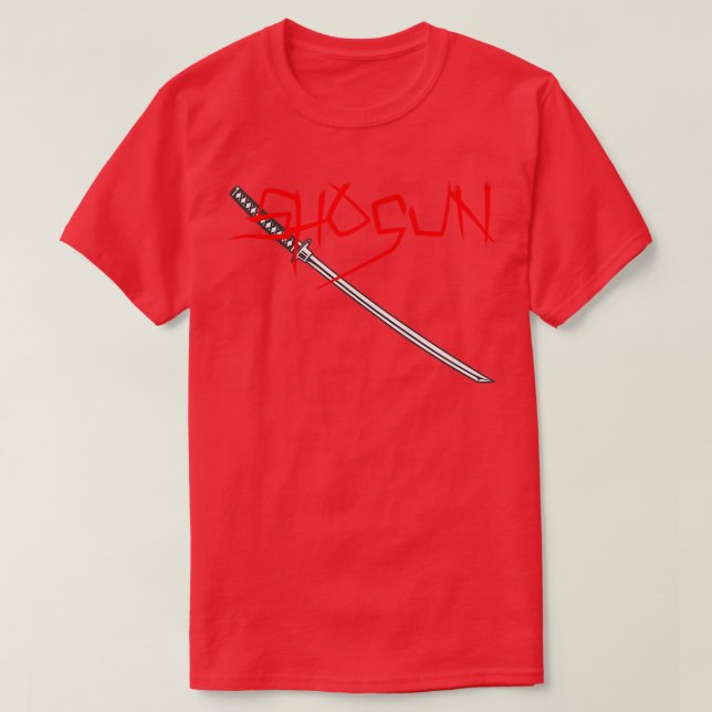 Camiseta Espada japonesa do Samurai (2) (Frente do Design)