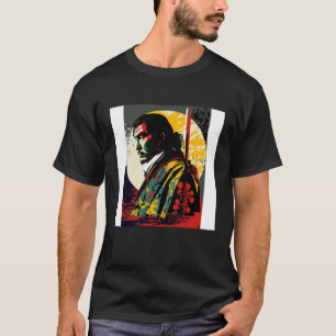 Camiseta Espadachim Samurai Japonês Retro Vintage Japonês