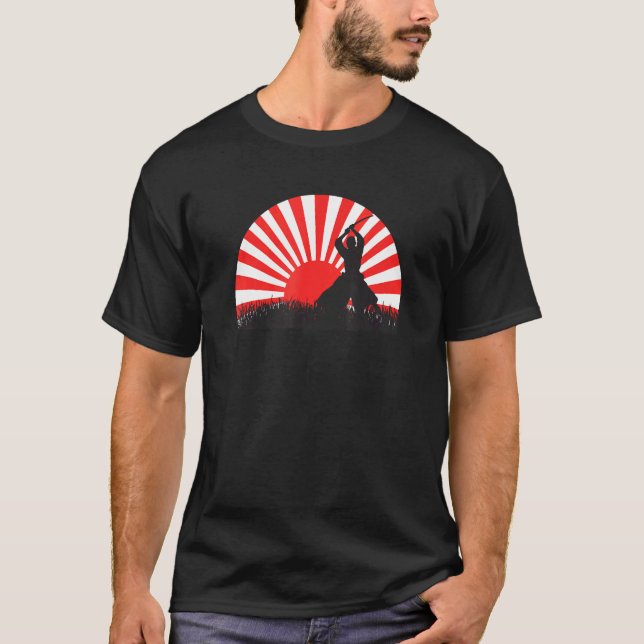 Camiseta espadachim samurai ninja japonês (Frente)