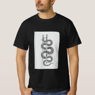 Camiseta Espadas Duplas e Arte Mística da Serpente