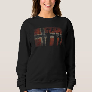 Camiseta Espadas Viking da Noruega Escandinávia Bandeira da