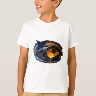 Camiseta Espadim Sunset Wave – Arte Oceânica Tropical Surre
