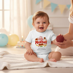 Camiseta Espaguete de Almôndega Fofa Aniversário de Um Ano