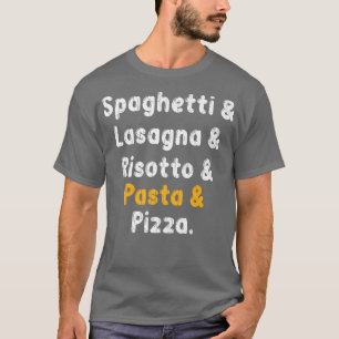 Camiseta Espaguete Lasagna Pasta Pizza Diversão Comida Ital