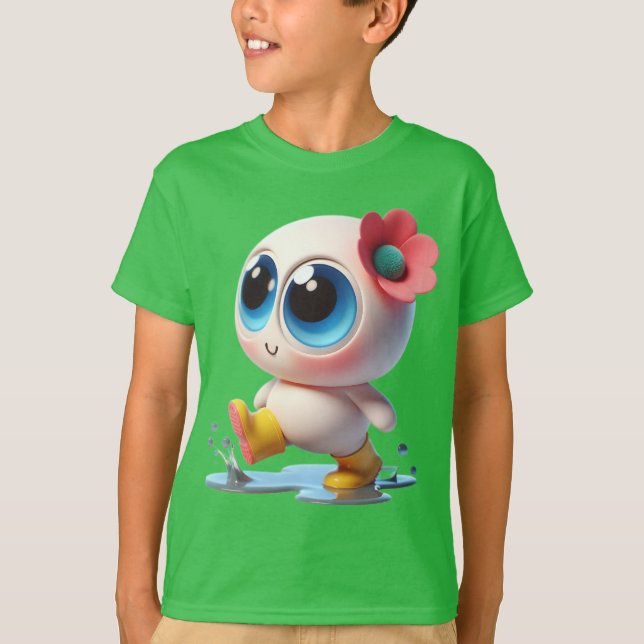 Camiseta Espalhamento de Blueaisik em poças (Frente)