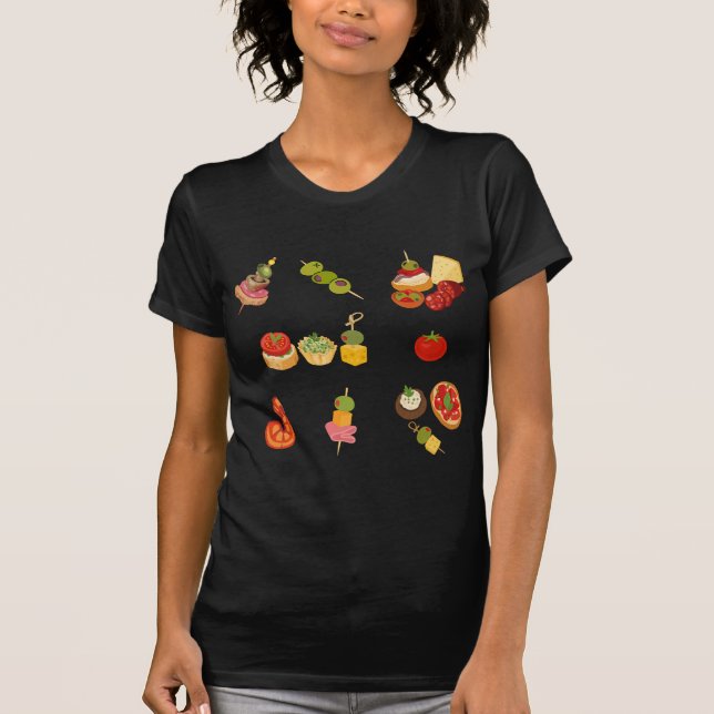 Camiseta Espalhamento de Tapas Espanholas (Frente)