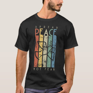 Camiseta Espalhar a paz sem medo da porta retrorreflectora 