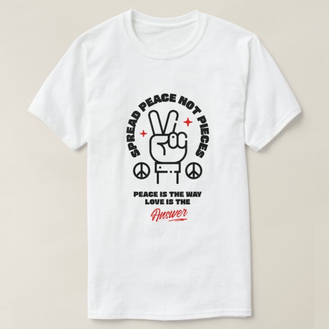 Camiseta ✌️ espalhar a paz sem peças - Bold Peace & Love St (Frente do Design)