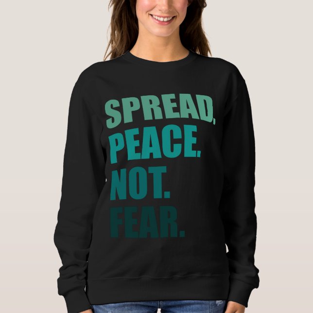 Camiseta Espalhar a paz sem temer o texto verde (Frente)