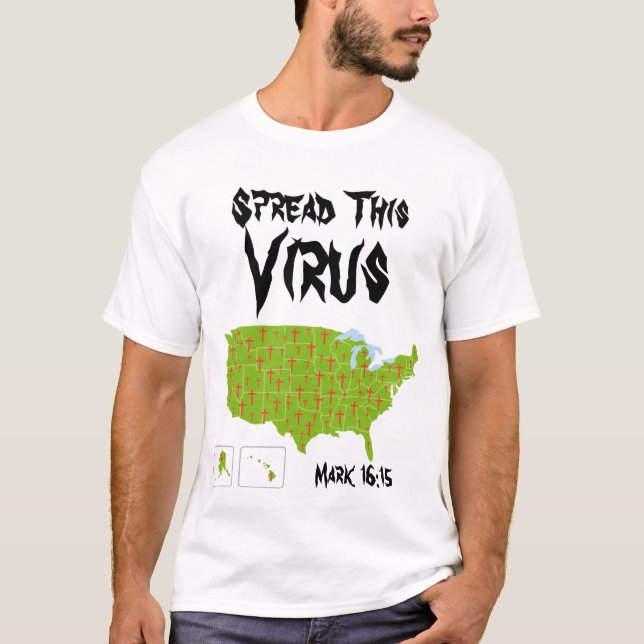 Camiseta Espalhar este vírus (Frente)