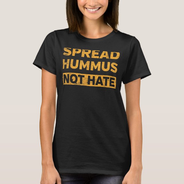 Camiseta Espalhar Hummus não odeia vegetariano (Frente)