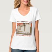 Espalhar Minha Camisa-T Das Pernas