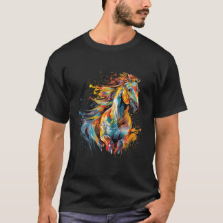 Camiseta Espalhar o cavalo de enxofre colorido