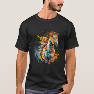 Camiseta Espalhar o cavalo de enxofre colorido