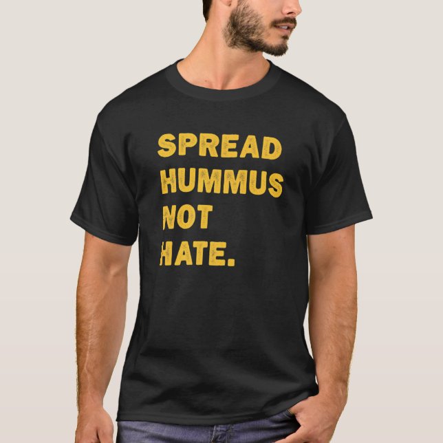 Camiseta Espalhar o Hummus sem odiar o Hummus vegetariano v (Frente)