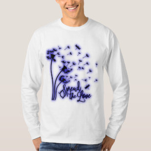 Camiseta Espalhar os Dandelões do Amor e as Dragonflies