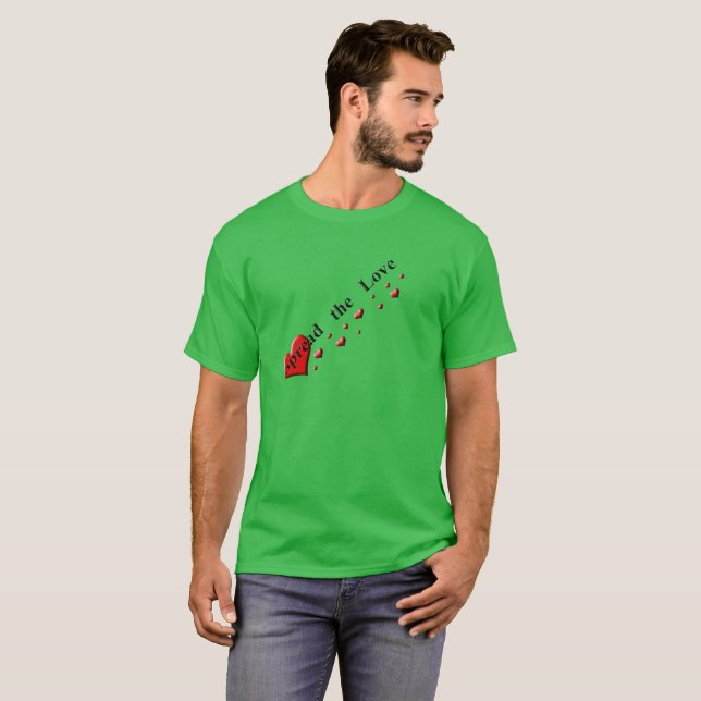 Camiseta Espalhar os eventos verdes do amor (Frente Completa)