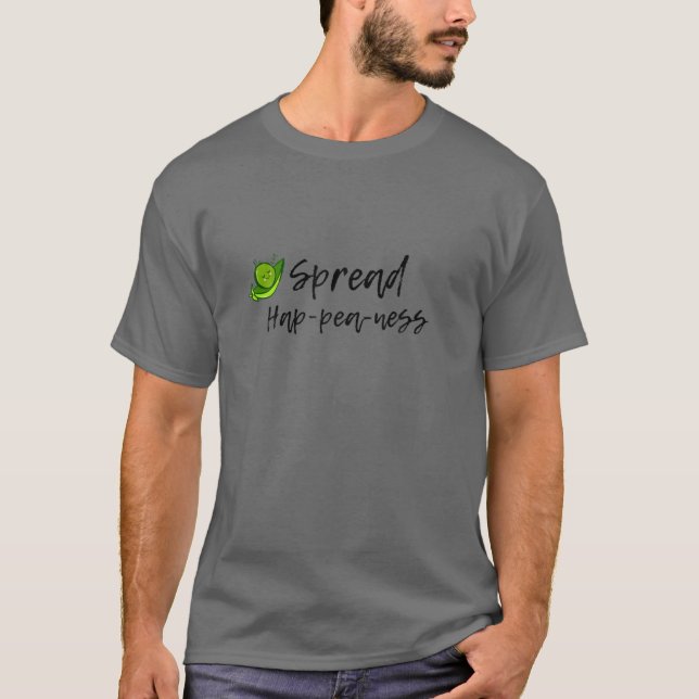 Camiseta Espalhar-Se De Ervilha - Engraçado Vegan - Arma Ve (Frente)