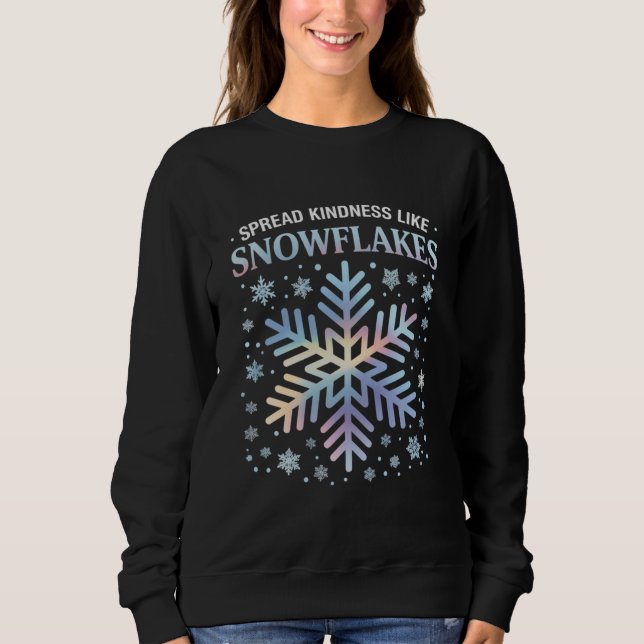 Camiseta Espalhe Bondade Como Flocos de Neve Natal Professo (Frente)