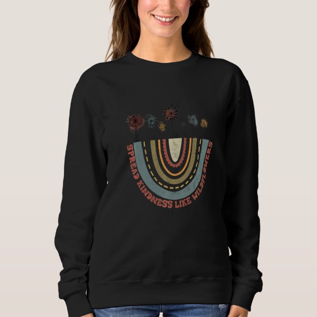 Camiseta Espalhe bondade como flores silvestres mensagem po (Frente)