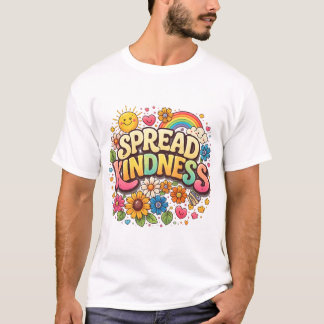 Camiseta Espalhe Bondade – Lindo Arco-íris Floral