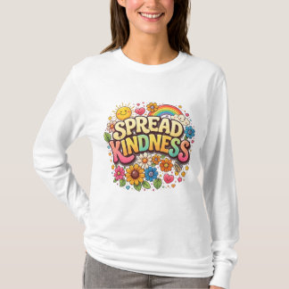 Camiseta Espalhe Bondade – Lindo Arco-íris Floral