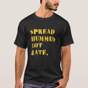 Camiseta Espalhe Hummus Não Ódio Vegano Vegetariano Hummu