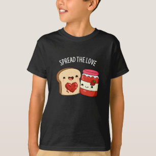 Camiseta Espalhe o amor Engraçado e Pão Escuro BG