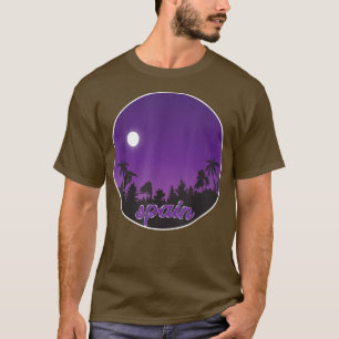 Camiseta espanha à noite com Palms