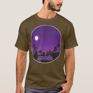 Camiseta espanha à noite com Palms