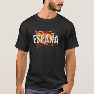 Camiseta Espanha Agitando Bandeira Espanhola Rasgada